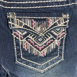 Faded Glory Vintage 90s Jeans Heavily Embellished Blinged‎ Pockets Size 8 Boot